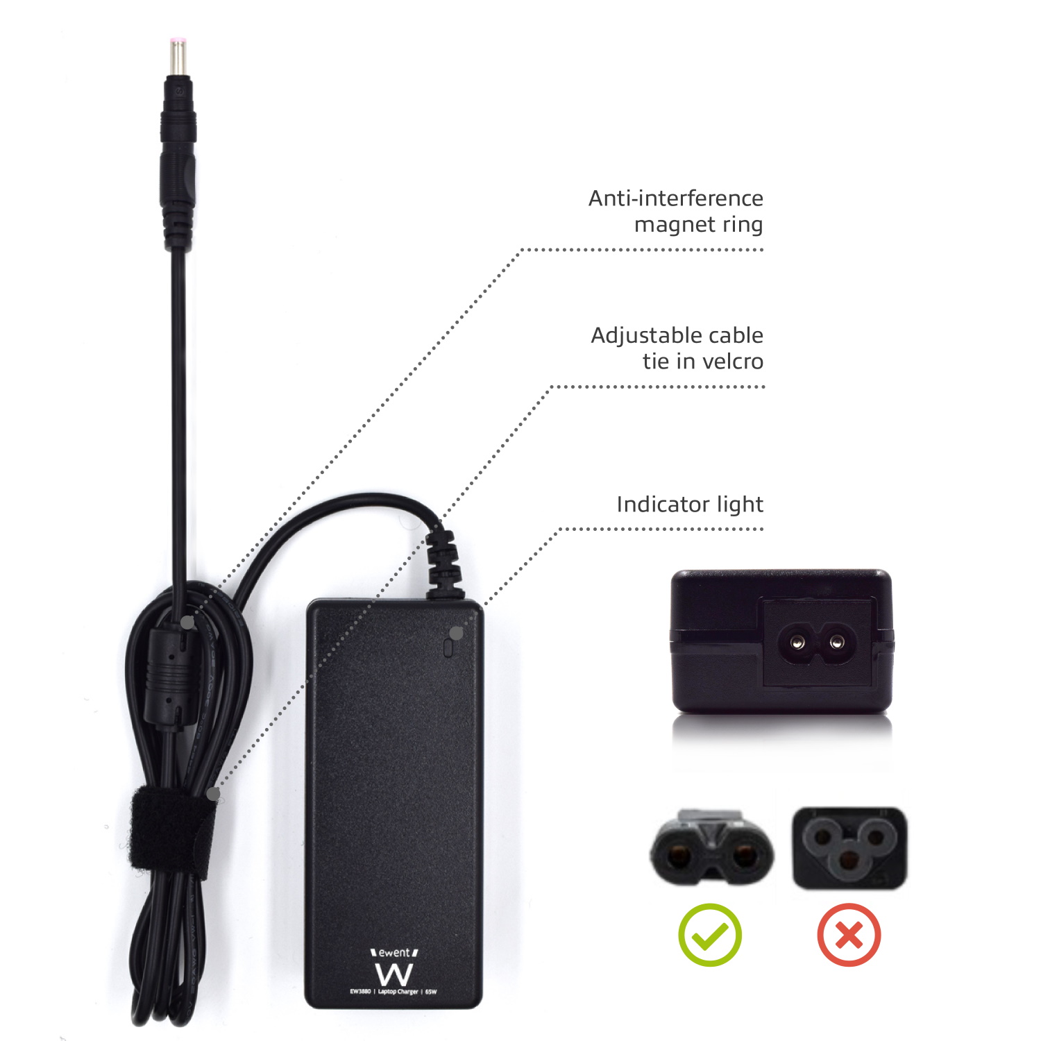 Chargeur 33 watts EU wallplug original pour Asus F553MA
