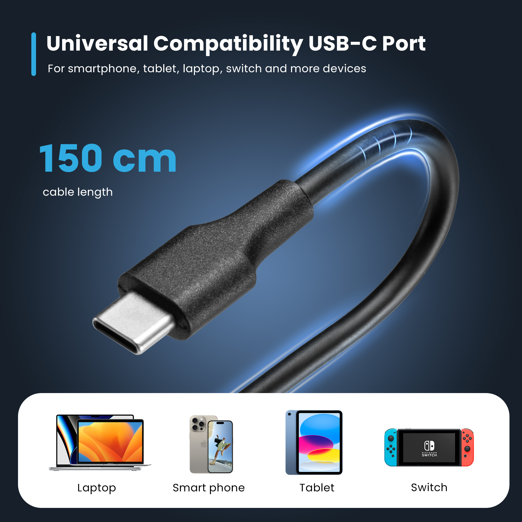 Carregador Universal Port Designs 65W USB Type-C + 1 x Porta Carregamento  USB EU Plug