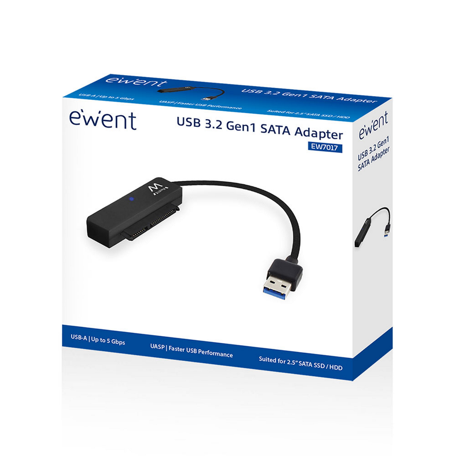 Ewent 2.5 and 3.5 SATA HDD SSD to USB 3.1 Gen1 adapter cable