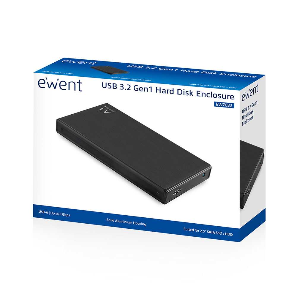 USB 3.2 Gen1 2.5 inch HDD/SSD Enclosure | Ewent Eminent