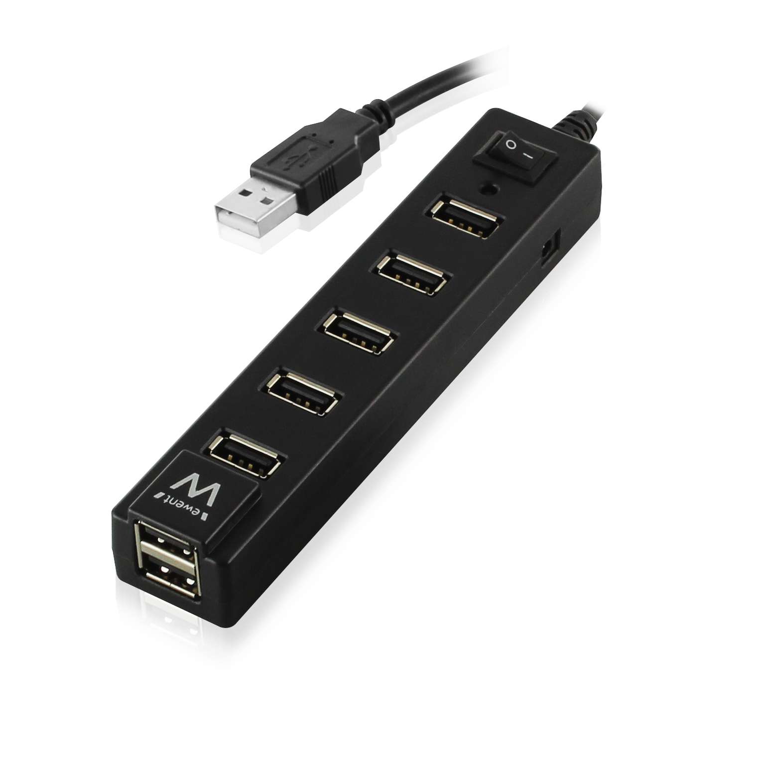 HUB USB 2.0 - 7 Puertos - Interruptor On/Off - Indicador LED - DJMania