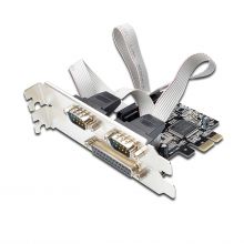Serial and Parallel combo Interface PCI-e card, 2+1 ports