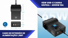 Embedded thumbnail for Estação de carregamento USB GaN de 65W