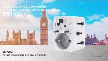Embedded thumbnail for Universal travel adapter with USA/UK/AUS/CHINA and Schuko (German) plugs. With 2 USB ports and 1 Type-C  