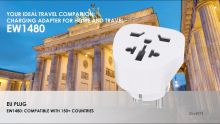 Embedded thumbnail for Universal travel adapter from World (Europe, UK, USA, Australia) to Europe (Schuko)