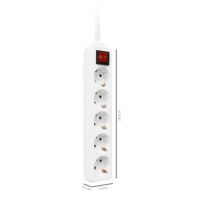 Power Strip 5-way with ON/OFF switch